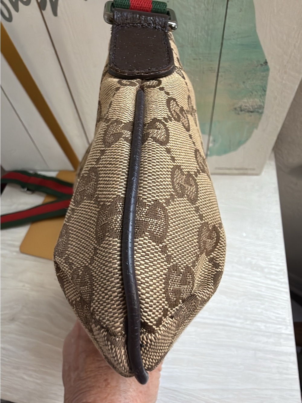 Vintage 2010 GUCCI GG canvas messenger shoulder bag nice condition - Picture 5 of 15